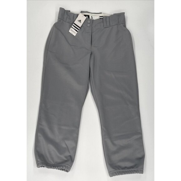 Adidas Softball Pants Womens Small Gray Diamond Queen Fastpitch Climalite NEW - Picture 1 of 6